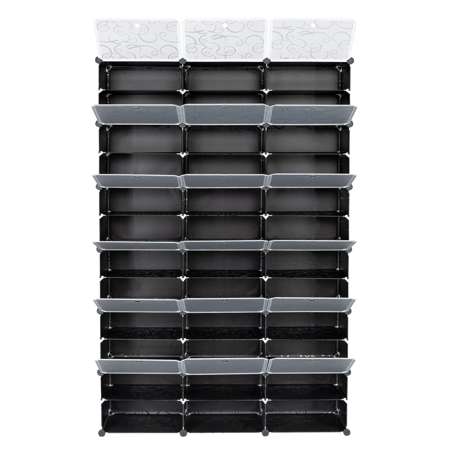 12-Tier Portable 72 Pair Shoe Rack Organizer 36 Grids Tower Shelf Storage Cabinet Stand Expandable for Heels, Boots, Slippers