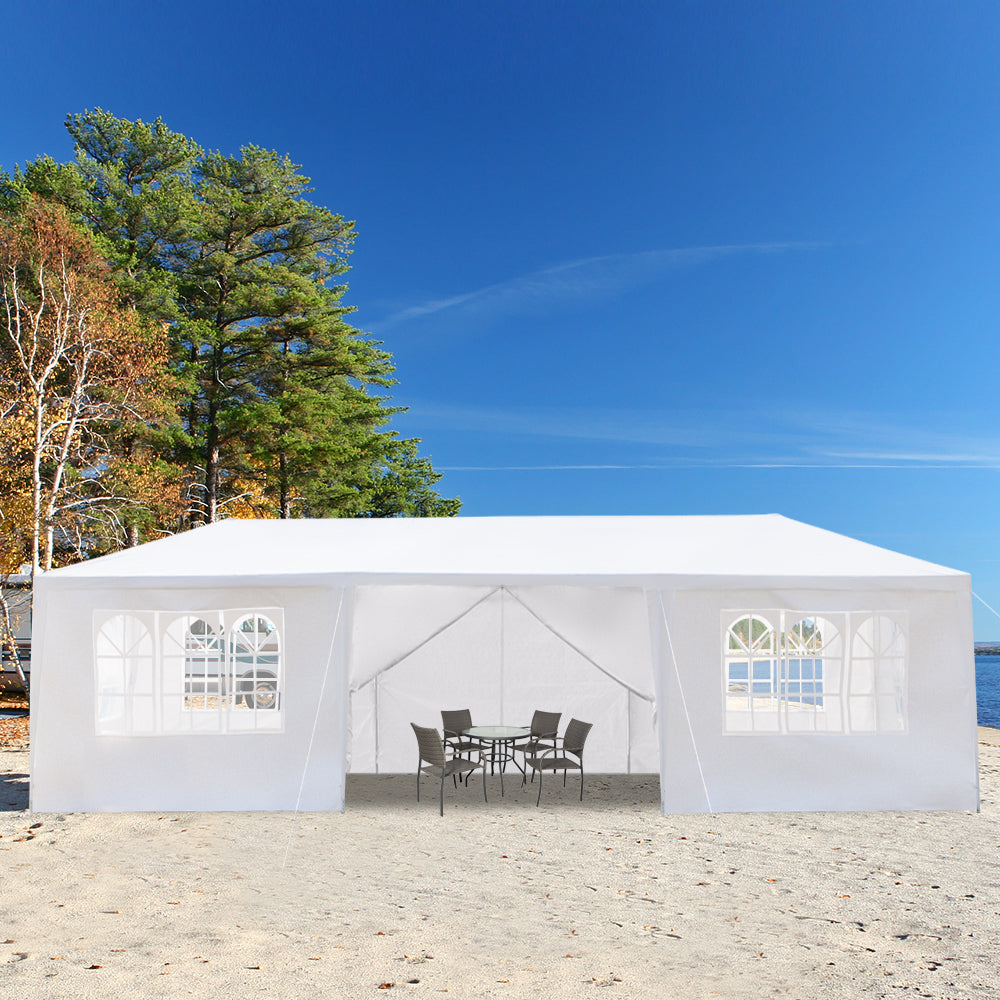 10'x30' Outdoor Party Tent with 8 Removable Sidewalls, Waterproof Canopy Patio Wedding Gazebo