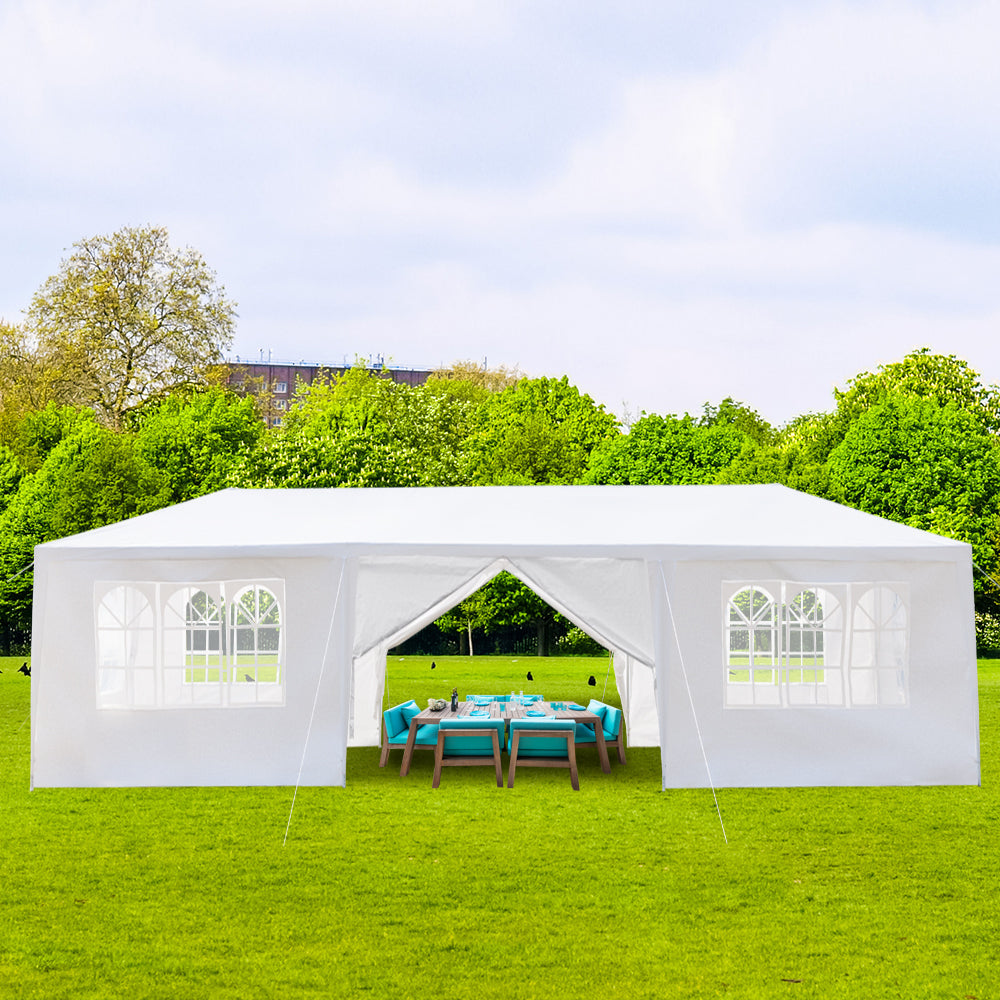 10'x30' Outdoor Party Tent with 8 Removable Sidewalls, Waterproof Canopy Patio Wedding Gazebo