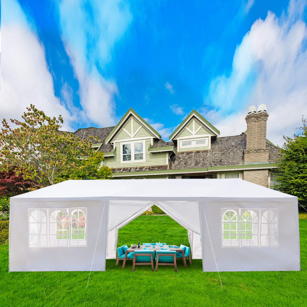 10'x30' Outdoor Party Tent with 8 Removable Sidewalls, Waterproof Canopy Patio Wedding Gazebo