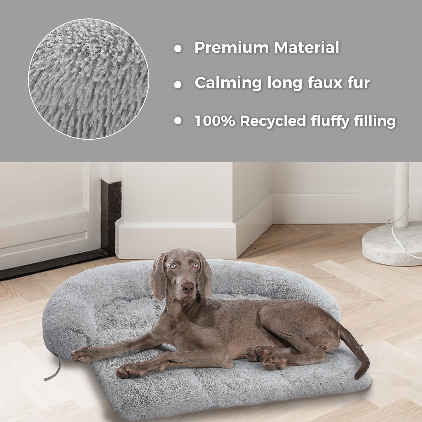 Dog Bed Large Sized Dog, Fluffy Dog Bed Couch Cover, Calming Large Dog Bed, Washable Dog Mat for Furniture Protector,Perfect for Large Dogs and Cats