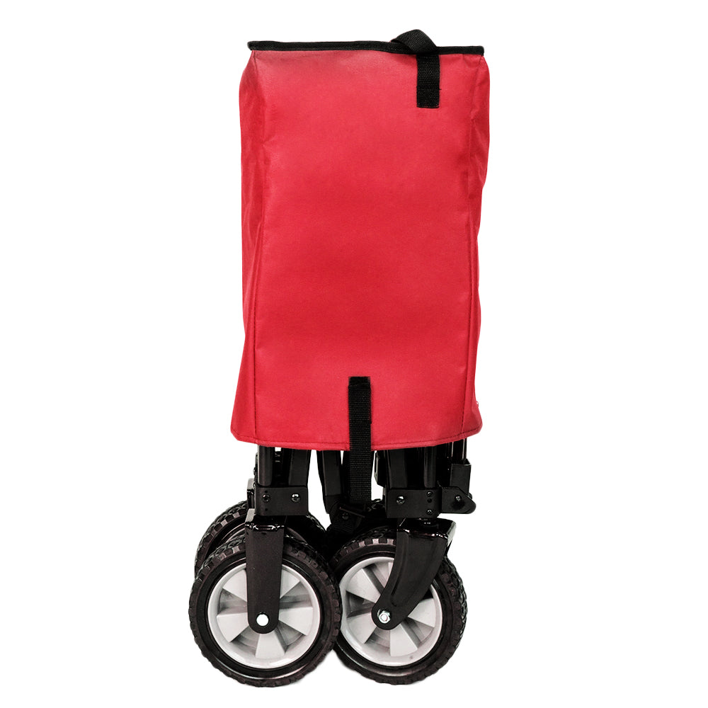 Collapsible Outdoor Wagon - Durable Steel Frame, 150 lbs Capacity, 600D Polyester - For Sporting Events, Concerts, Parks - With Carry Case - Fully Assembled