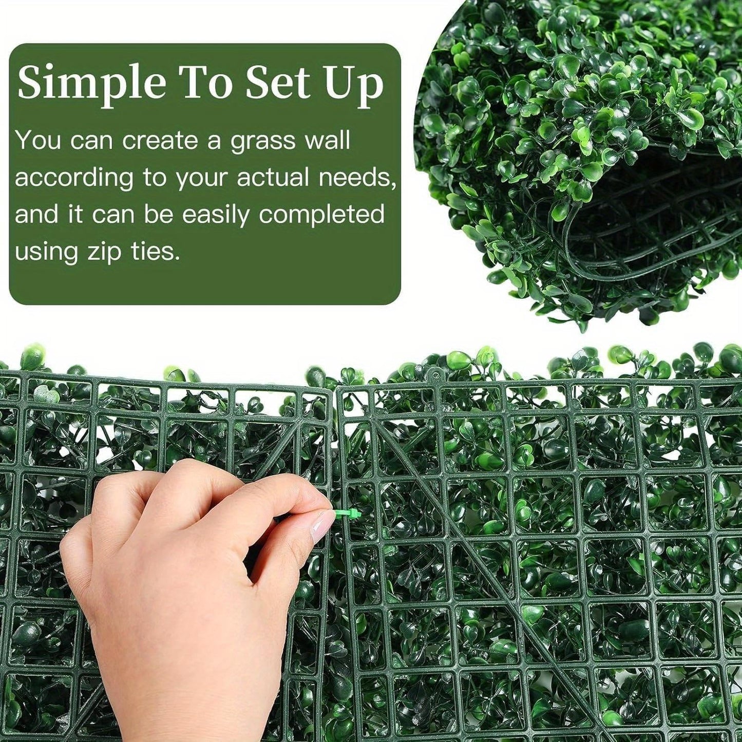 12 Pieces of Grass Wall Panels, Grass Back Panel, Garden Fence, Backyard (12)(No shipments on weekends, banned from Amazon)