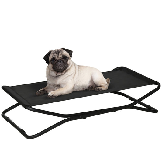 Portable Foldable Pet Bed for Medium & Small Dogs - Breathable Mesh, Elevated, Durable Fabric & Steel - Up to 17.75" Length & 33 lbs Weight - Assembly Needed