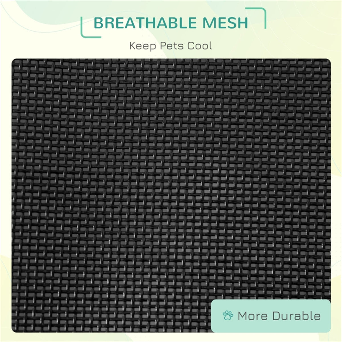 Portable Foldable Pet Bed for Medium & Small Dogs - Breathable Mesh, Elevated, Durable Fabric & Steel - Up to 17.75" Length & 33 lbs Weight - Assembly Needed